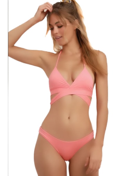 Biquini Transpassado Com Amarração Bojo Removível Verão 2020 REF: BK15 Biquini Transpassado Com Amarração Bojo Removível Verão 2020 REF: BK15