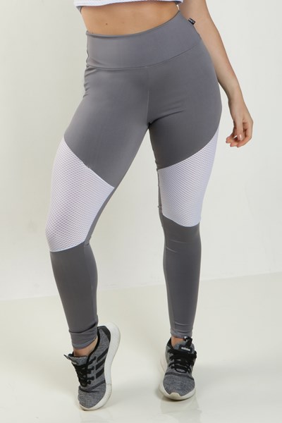 Comprar Legging Cintura Alta Wave ZunigaFitness Cinza Chumbo - R