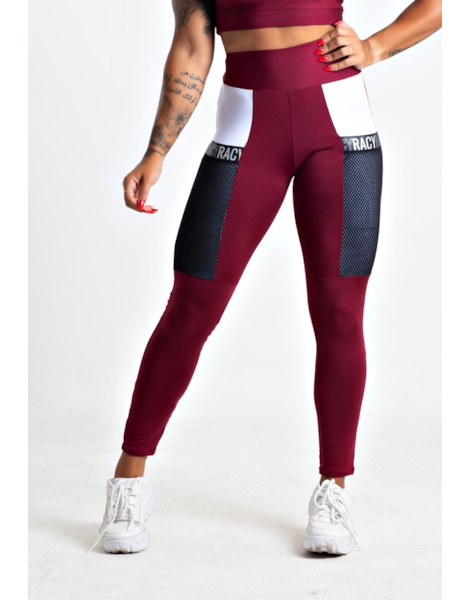 Calça Legging Cintura Alta Marsala com Bolso e Elástico REF: CLGA8 Calça Legging Cintura Alta Marsala com Bolso e Elástico REF: CLGA8