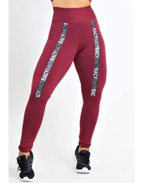 Calça Legging Cintura Alta Marsala com Elástico Racy REF: CLGA1 Calça Legging Cintura Alta Marsala com Elástico Racy REF: CLGA1