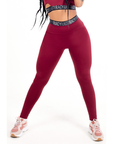 Calça Legging Cintura Alta Marsala com Elástico REF: CLGA5 Calça Legging Cintura Alta Marsala com Elástico REF: CLGA5