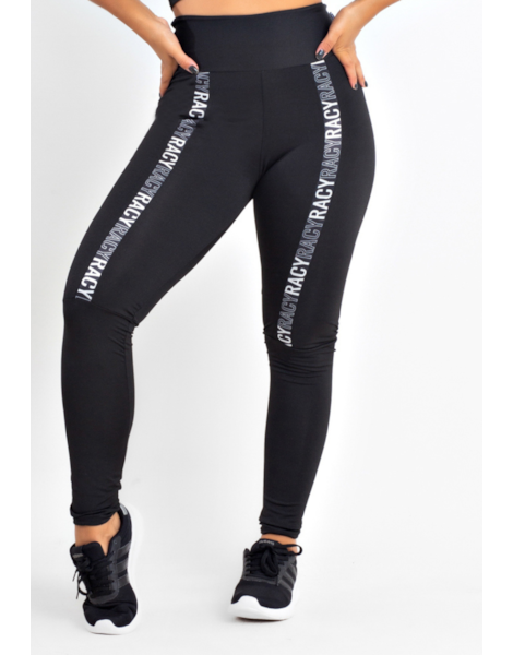 Calça Legging Cintura Alta Preta com Elástico Racy REF: CLGA1 Calça Legging Cintura Alta Preta com Elástico Racy REF: CLGA1