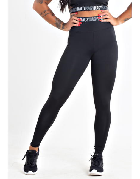 Calça Legging Cintura Alta Preto com Elástico REF: CLGA5 Calça Legging Cintura Alta Preto com Elástico REF: CLGA5