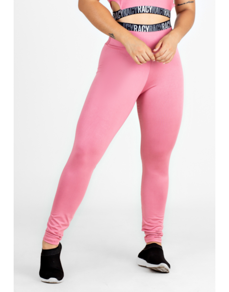 Calça Legging Cintura Alta Rose com Elástico REF: CLGA5 Calça Legging Cintura Alta Rose com Elástico REF: CLGA5