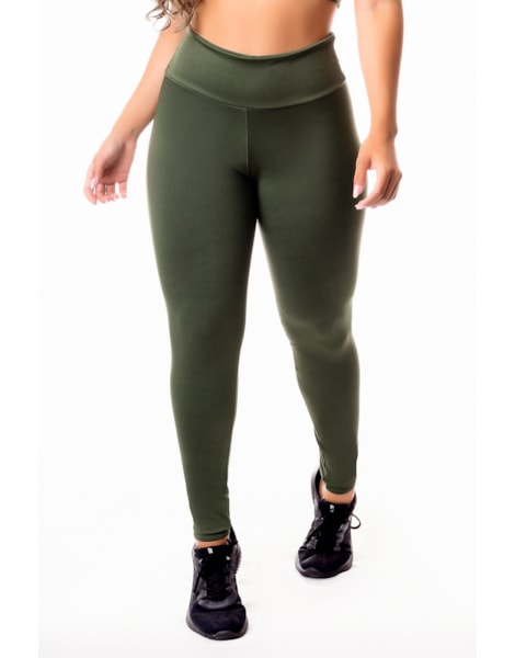 Calça Legging Fitness Academia Verde Militar Cintura Alta REF: SV38 Calça Legging Fitness Academia Verde Militar Cintura Alta REF: SV38
