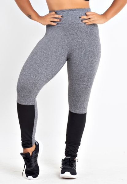 Calça Legging Fitness em Tule com Transparência Preto - sensuallelingerie