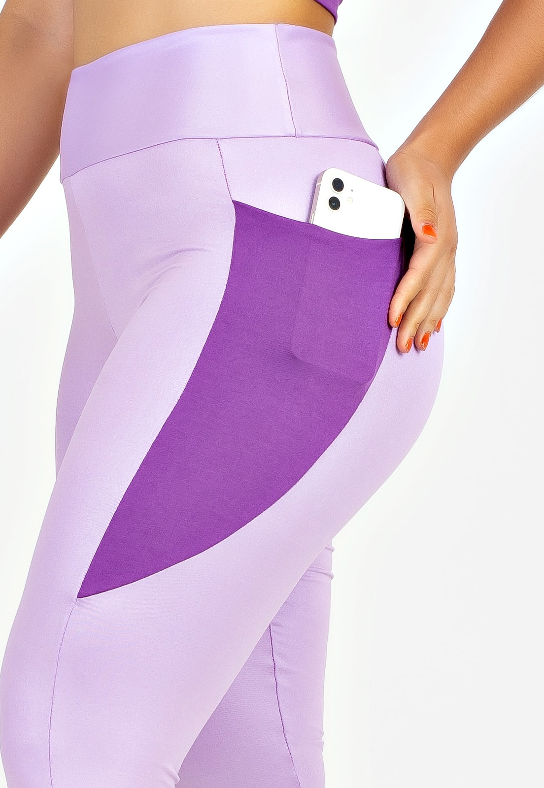 Calça Legging Fitness Academia Preta com Detalhe Lateral em Vivo Branco  Cintura Alta REF: SV36 - Racy Modas