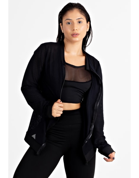 Casaco Fitness Feminino Manga Longa Dry REF: LX131 Casaco Fitness Feminino Manga Longa Dry REF: LX131