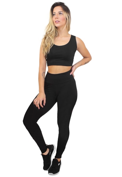 Conjunto Calça Legging e Cropped Basic REF: LX13
