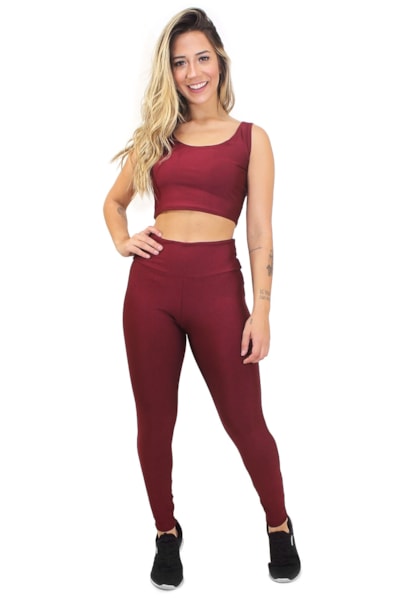 Conjunto Calça Legging e Cropped Basic REF: LX13