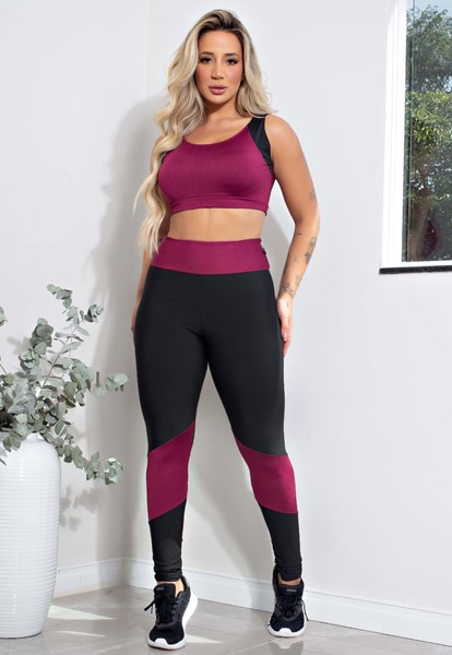 Kit c 03 roupa de academia fitness estampado feminino - R$ 225.78, cor  Multicolor #147263, compre agora