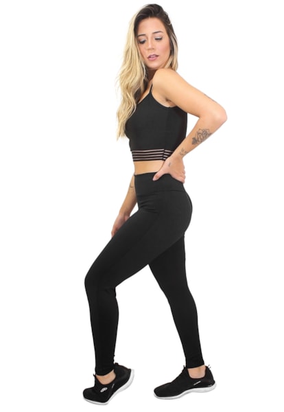 Conjunto Calça Legging e Cropped Glamour REF: LX23