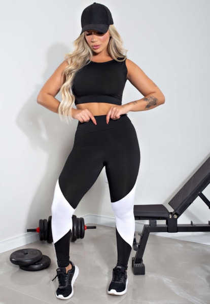 Conjunto Calça Legging e Cropped PowerMax REF: LX24