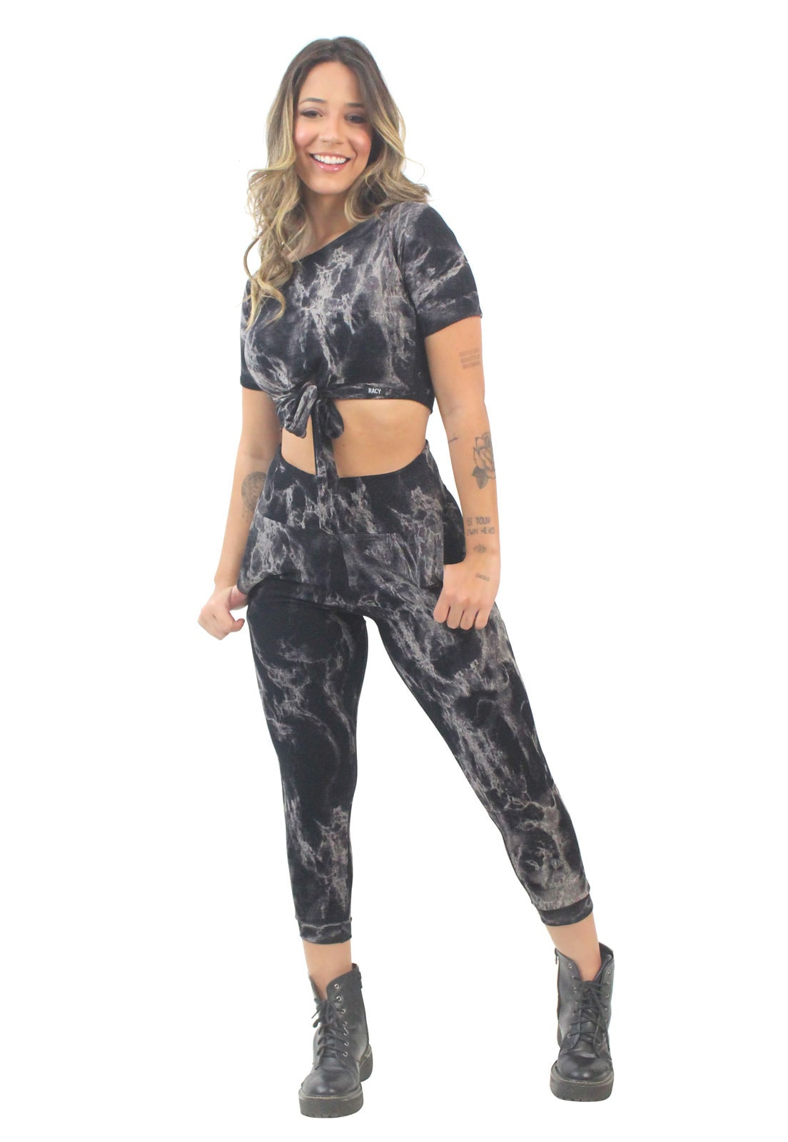 Conjunto Cropped e Calça Tie Dye REF: VSC3