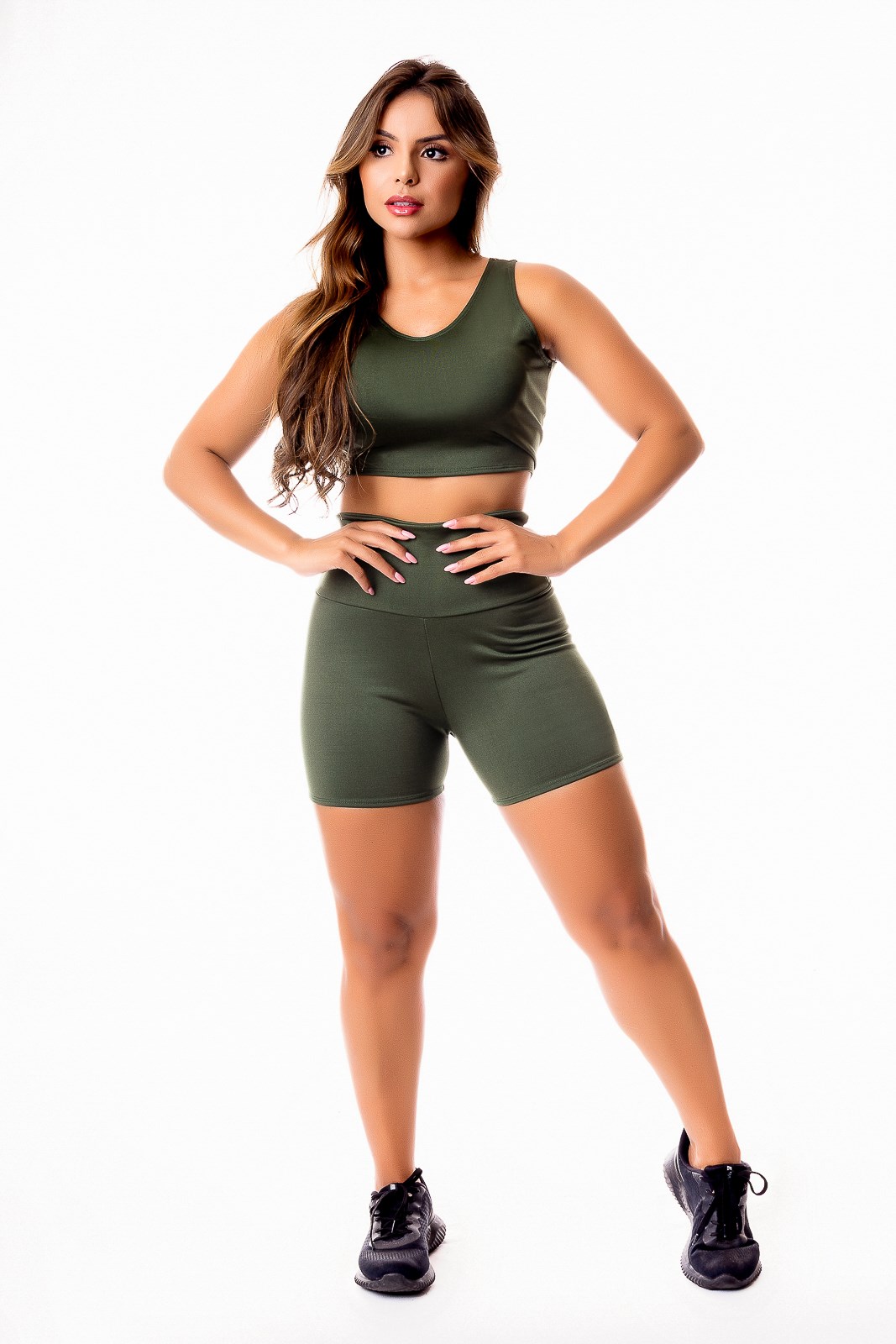 Conjunto Academia Fitness Top + Shorts Feminino