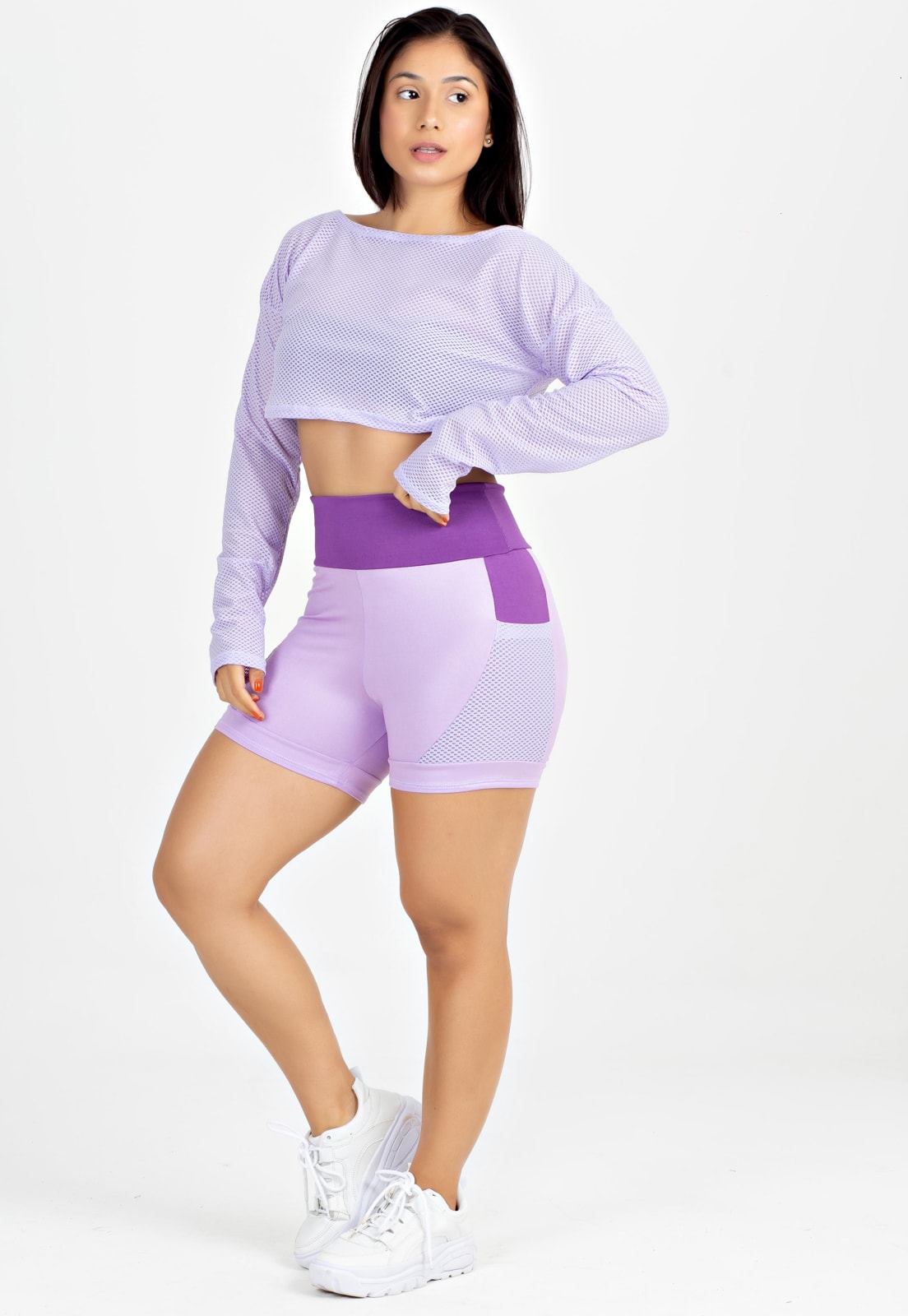 TOP CROPPED TRENDY LILAS