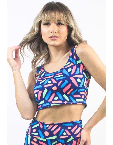 Cropped Fitness Estampado Beautiful Colorful Details REF: CXE3