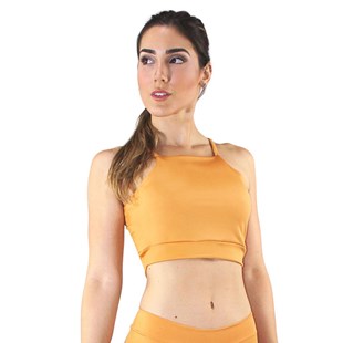 Cropped Top Fitness Alcinha Basic Amarelo REF: CC25