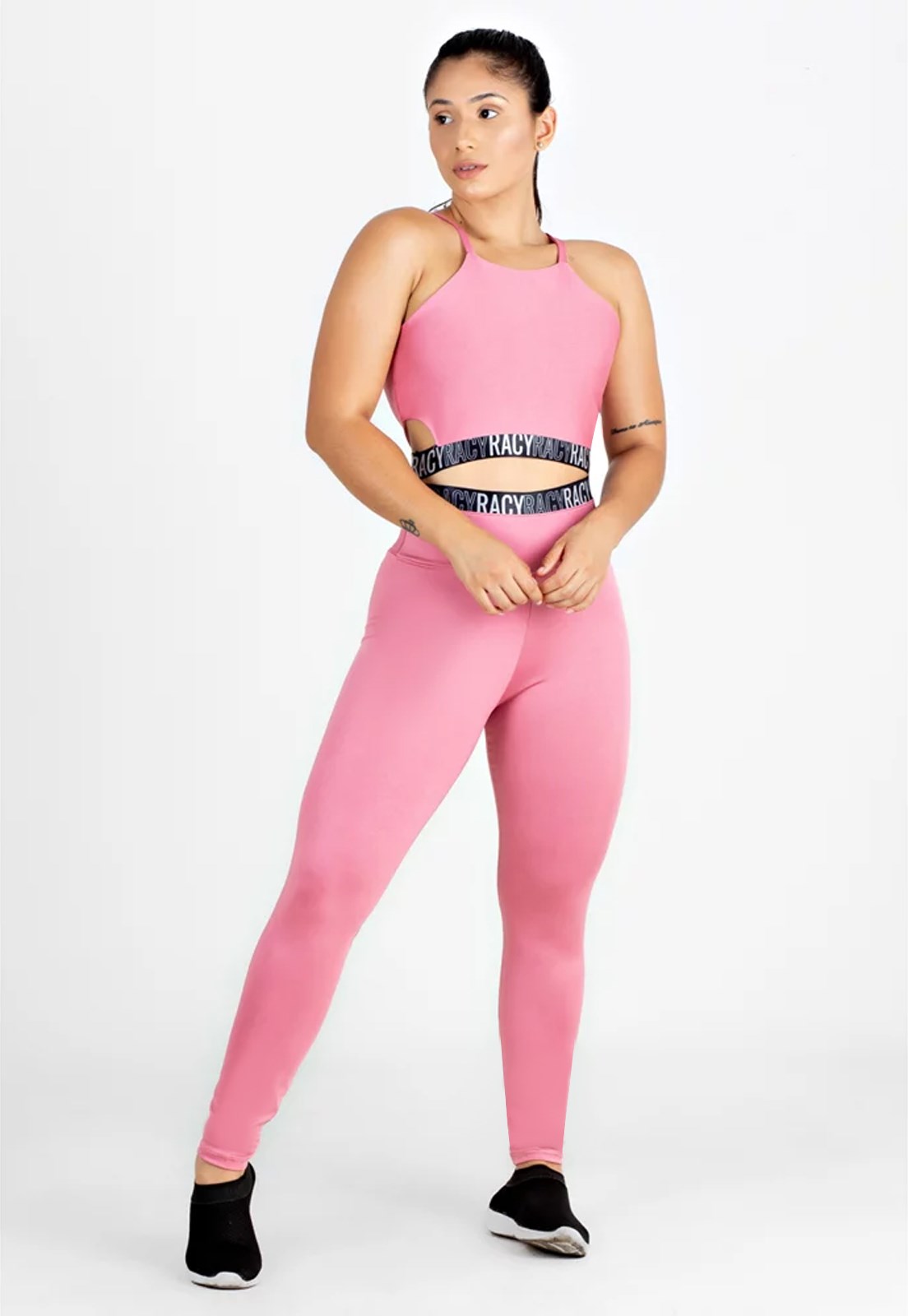 Kit 12 Calças Legging Suplex Feminina Moda Fitness - Pink Web