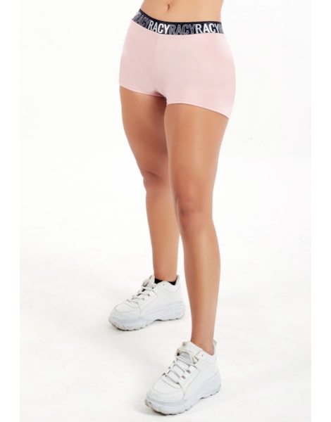 Short Fitness Cintura Alta Rose com Elástico Racy REF: CLGA3 Short Fitness Cintura Alta Rose com Elástico Racy REF: CLGA3