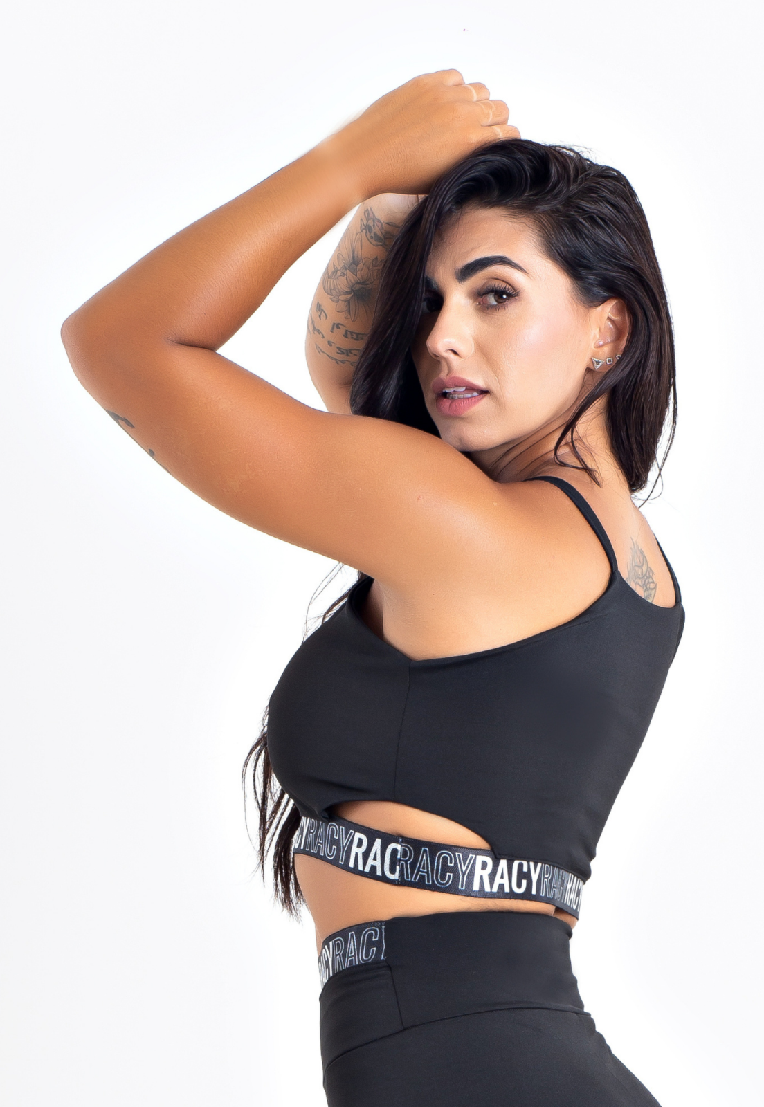 Top Cropped Fitness Preto