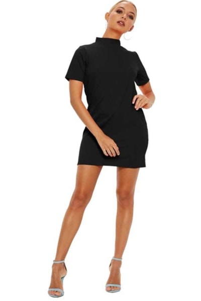 Vestido Curto Feminino com Gola Regata   REF: VRP270