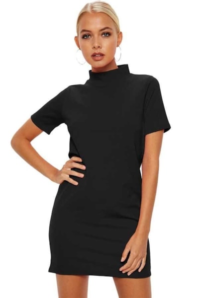 Vestido Curto Feminino com Gola Regata   REF: VRP270