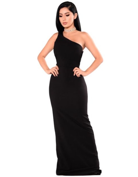Vestido Feminino Longo Uma Alça Ombro Nu Social Festa REF: VRP14 Vestido Feminino Longo Uma Alça Ombro Nu Social Festa REF: VRP14