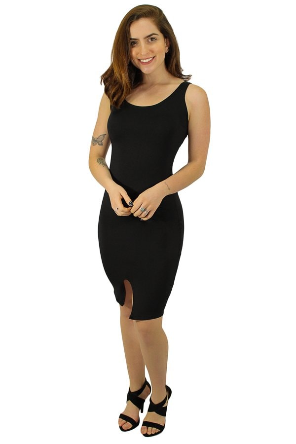 Vestido Midi com Fendinha REF: V00197
