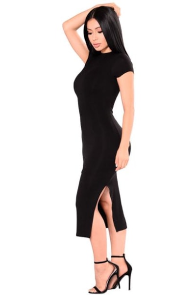 Vestido Midi Tubinho Gola Alta REF: VRP11