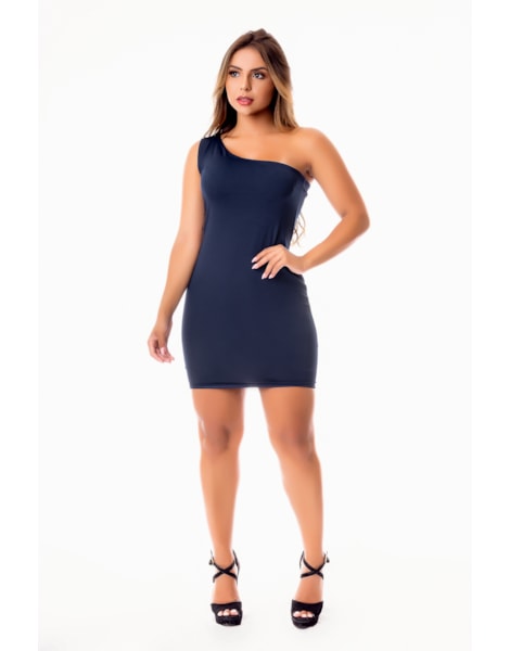 Vestido Tubinho Curto Social Um Ombro Só Social ou Dia a Dia REF: STY34 Vestido Tubinho Curto Social Um Ombro Só Social ou Dia a Dia REF: STY34