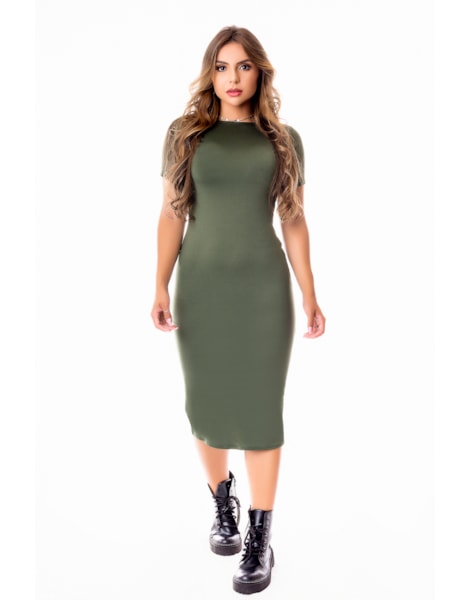 Vestido Tubinho Midi Com Manguinha Evangélico, Social ou Dia a Dia REF: STY24 Vestido Tubinho Midi Com Manguinha Evangélico, Social ou Dia a Dia REF: STY24