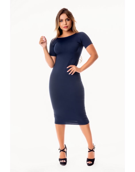 Vestido Tubinho Midi Com Manguinha Evangélico, Social ou Dia a Dia REF: STY26 Vestido Tubinho Midi Com Manguinha Evangélico, Social ou Dia a Dia REF: STY26